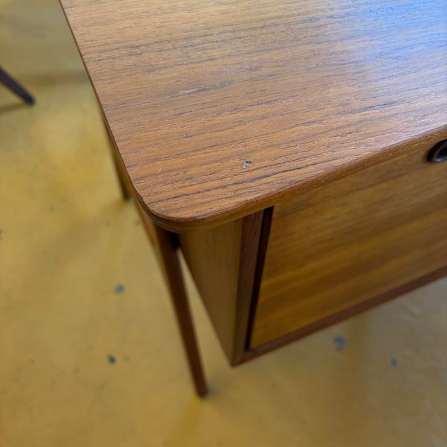 Svend A. Madsen Curved Danish Teak Desk For Sale - Image 13 of 16