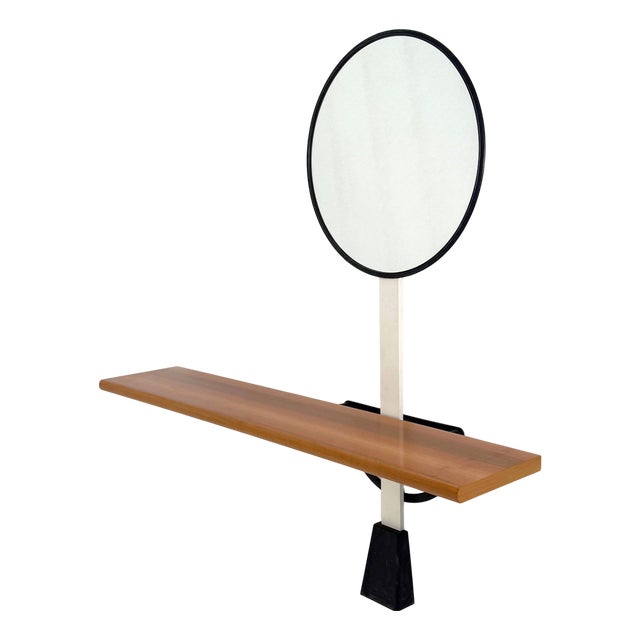 Solemio Console Wall Table with Mirror by Giotto Stoppino for Acerbis, 1980s For Sale