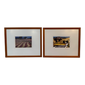 Donald Archer California Landscapes Signed Prints, Pair