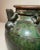 Antique Handmade Chinese 18th Century Pottery Terracotta Green Glaze Wine Jug For Sale - Image 4 of 12