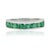 Art Deco Art Deco Style 0.85 Ct Green Emerald Channel Set Half Eternity Band Ring Size 7.5 For Sale - Image 3 of 15