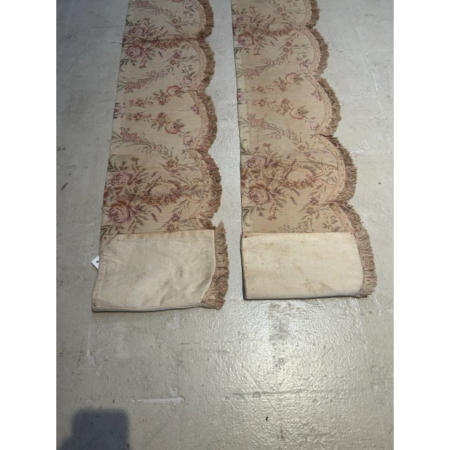 Pair of 1960's French Ivory Valances For Sale - Image 4 of 8