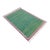 Handmade Cotton Area Rug Vegetable Dyed Green With Raspberry Pink Bordered Dhurrie - 9'x12' For Sale