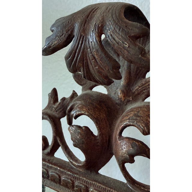 Victorian Antique Rococo Revival Bronzed Metal Easel-Back Tabletop Mirror For Sale - Image 3 of 14
