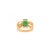 Green Octagon Cut Split Diamond Band Emerald Ring in 14k Gold Size 6 For Sale - Image 8 of 13