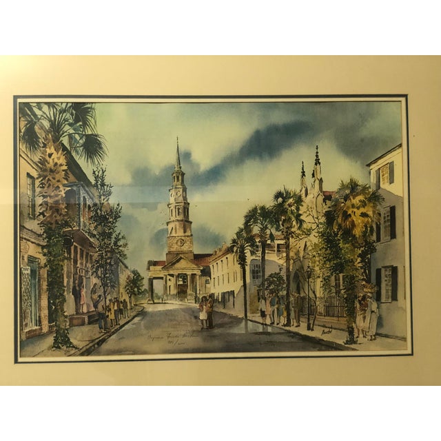 Vintage Virginia Fouché Bolton Signed "April in Charleston" Print (1981) For Sale - Image 9 of 12