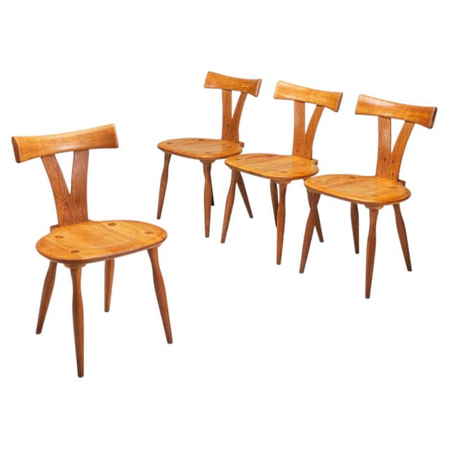 Vintage Scandinavian Dining Chairs in Oak, Sweden, 1960, Set of 4 For Sale - Image 14 of 14