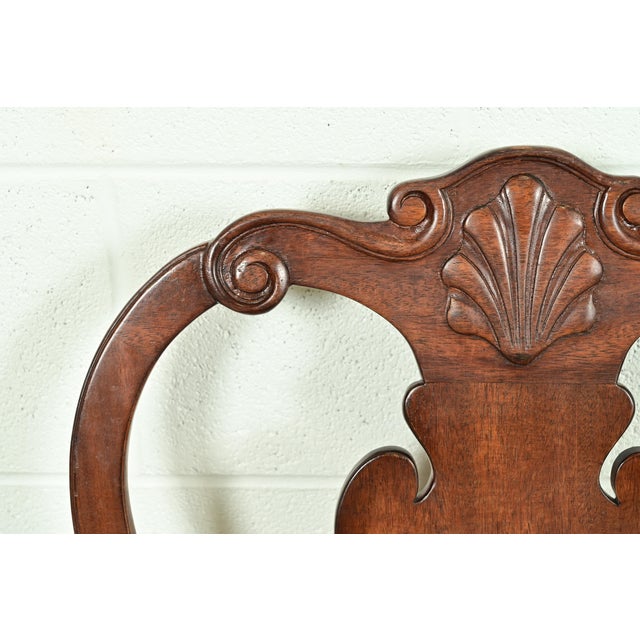 Smith & Watson Georgian Carved Mahogany Side Chairs or Dining Chairs, Pair For Sale In South Bend - Image 6 of 15