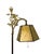 Brass 1910s Floor Lamp With Cast Brass Top and Golden Mica Shade For Sale - Image 8 of 8
