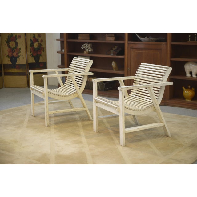 Vintage Wooden Armchairs, 1950s, Set of 2 For Sale - Image 11 of 11