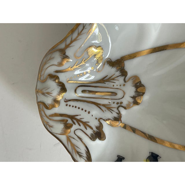 Shabby Chic Vintage Fine Porcelain German Shell Shape Ashtray Catchall Vide Poche Dish For Sale - Image 3 of 4