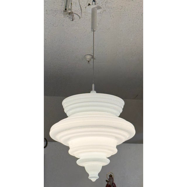 Design Within Reach Jan Plecháč & Henry Wielgus for Lasvit Scala Never-Ending Glory Pendant, Opal For Sale - Image 4 of 13