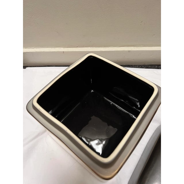 Arteriors Home Arteriors Porcelain Cubist Decorative Box For Sale - Image 4 of 6