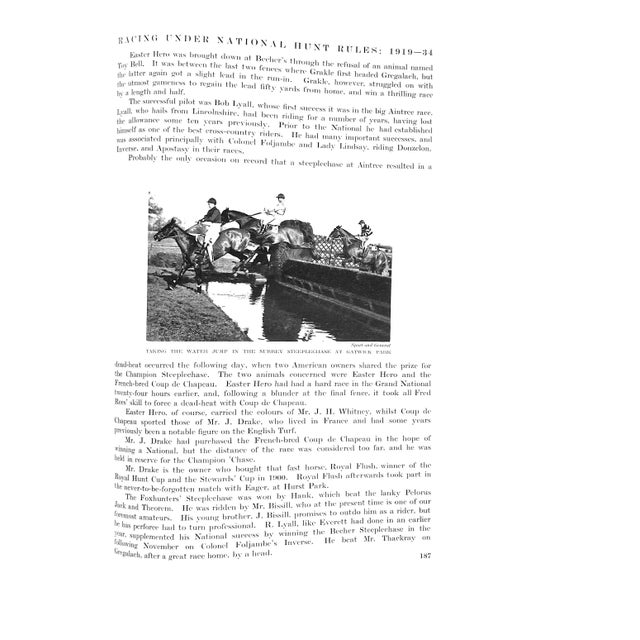 British Sports and Sportsmen: Modern Flat-Racing Steeplechasing Point-to-Point Racing Coursing and Greyhound Racing For Sale In New York - Image 6 of 10