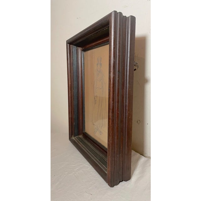 Antique 19th Century Original Dorothy Hammond Mason Man Realism Drawing Sketch For Sale - Image 9 of 13