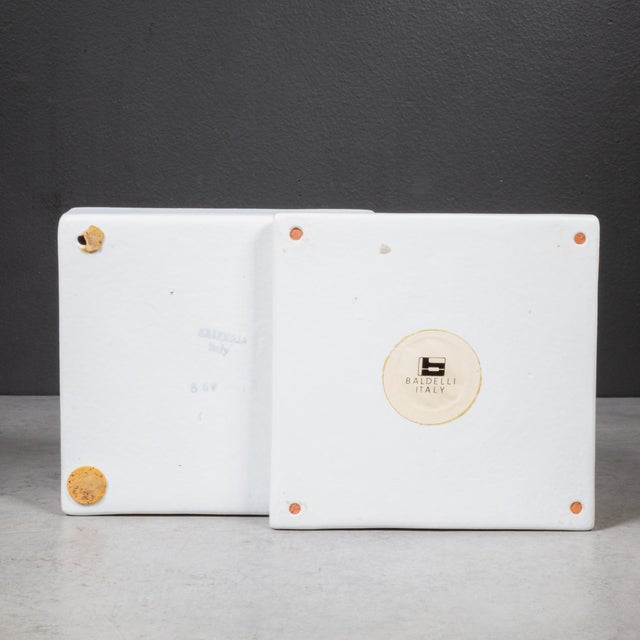 White Baldelli Italy Ceramic Dish c.1940-1960 For Sale - Image 8 of 8