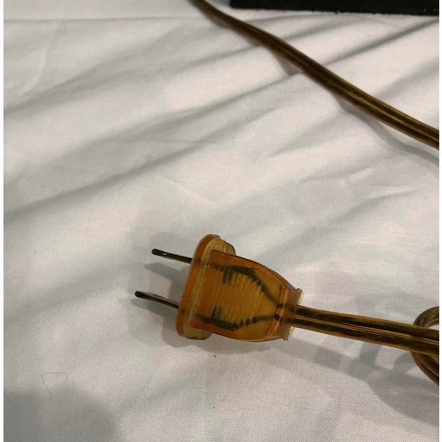 1970s Van Teal Mid-Century Modern Green, Black & Gold Lucite Table Lamp For Sale In Houston - Image 6 of 12