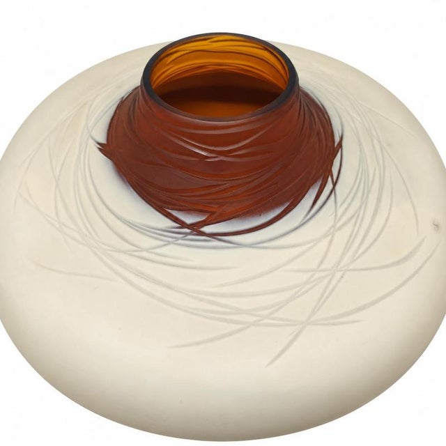 Low Glass Vase from Salviati For Sale - Image 5 of 9