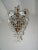 1930s Italian Tiered Tole White Roses Murano Drops Chandelier, Circa 1930 For Sale - Image 5 of 12