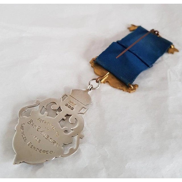 George VI Sterling Silver Masonic Buffalo Medallion, 1937 For Sale - Image 6 of 11