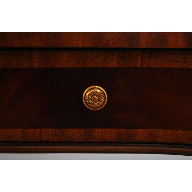 Maitland Smith 2 Drawer Regency Mahogany Console Table For Sale - Image 9 of 18
