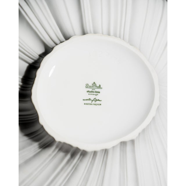 Pleated Matte White Porcelain Vase by Martin Freyer for Rosenthal, 1994 For Sale - Image 9 of 12