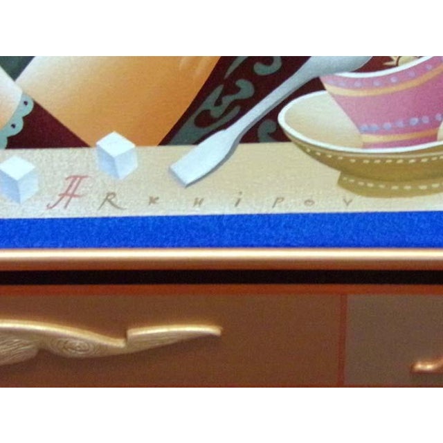 2010s Anton Arkhipov "Amour" Hand Signed Original Painting Custom Framed by Artist For Sale - Image 5 of 6