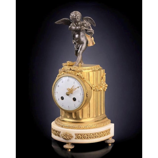 An elegant and highly decorative french mantel clock, conceived in the refined louis xvi taste and executed in richly...