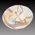 Contemporary art pottery serving bowls from Alex Marshall studio Ivory glaze with gray decoration. Handmade. These serving...