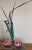Presenting an Italian Mid-Century tole painted Water Lily Candle Wall sconce in atomic era pink and aqua green. A lovely...