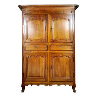 Louis XV Four-Door Walnut Cabinet For Sale