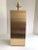 1970s Travertine Marble and Brass Column Table Lamp For Sale - Image 9 of 12