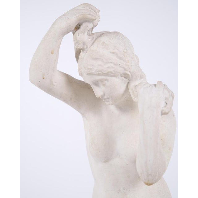 Sculpture of Partially Undressed Female Figure in Biscuit Porcelain, 1920s For Sale - Image 6 of 9