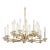 1950s 24-Light Crystal & Brushed Brass Chandelier in Manner of Sciolari For Sale