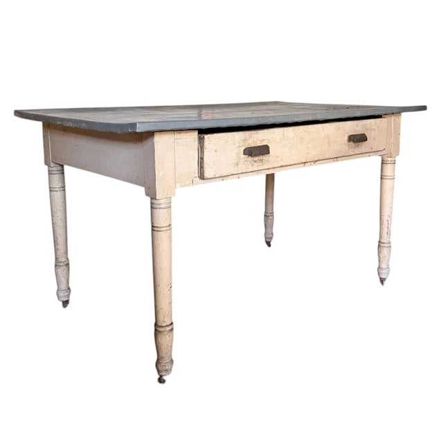 Late 19th Century Zinc-Top Garden Table For Sale - Image 4 of 13