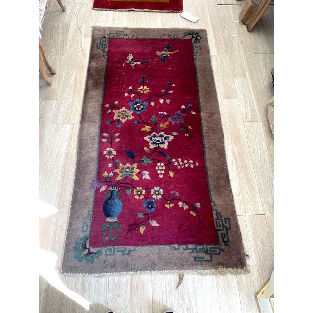 Antique Chinese Art Deco Rug 2.10' X 5.10' (86cm X 178cm) 1920s For Sale In New York - Image 6 of 6