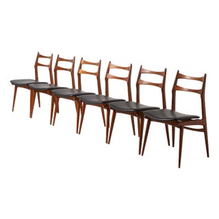 Habeo Boomerang Dining Chairs, Germany, 1960s, Set of 6 For Sale
