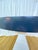 Modern Oval Dining Table Navy Blue White Pedestal Custom Lacquered Linen For Sale - Image 4 of 6