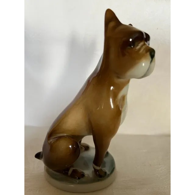 Mid-Century Modern 1960s Zsolnay Boxer Dog Figurine For Sale - Image 3 of 8