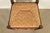 Wood Baker Furniture Style English Country Rustic Carved Solid Oak Ladder Back Dining Chairs With Rush Seats, Pair For Sale - Image 7 of 13