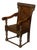 English George III Period Early 18th Century Oak Armchair with Carved Back For Sale
