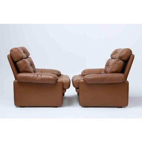 1970s Coronado Leather Armchairs for B&B Italia, 1970s, Set of 2 For Sale - Image 5 of 8
