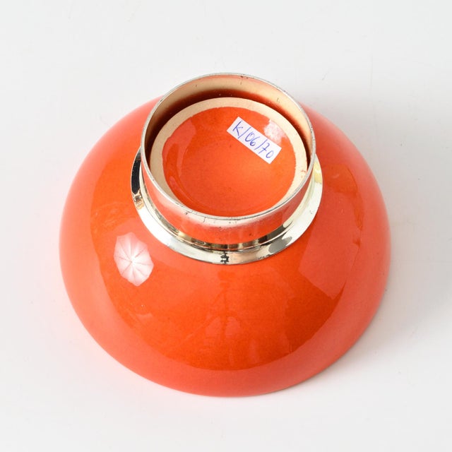 Vintage Orange Ceramic Bowl from Quist, 1970s For Sale - Image 6 of 8