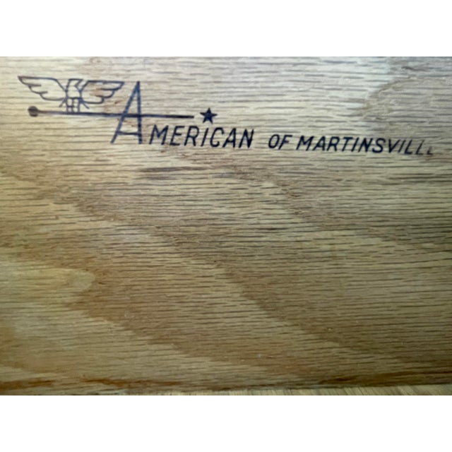 Vintage American of Martinsville Off-White Lacquered Triple Dresser With Original Brass Hardware For Sale - Image 16 of 17