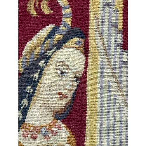 Antique French Handwoven Aubusson Tapestry, 1940s For Sale - Image 13 of 18