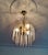 Vintage Brass Chandelier Milk Glass Rods Ceiling Light For Sale - Image 10 of 14