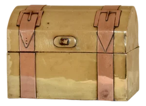 Late 19th Century Brass and Copper Strapped Box