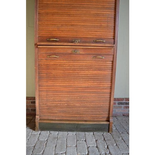 German Oak Filing Cabinet by F. Soennecken Bonn For Sale - Image 4 of 11