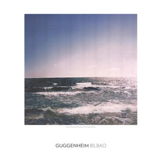 Gerhard Richter Marina (Seestuck) 27.5" X 23.5" Poster 2014 Contemporary Gray Ocean, Waves, Sky For Sale