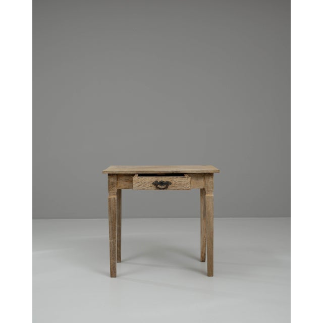 19th Century French Bleached Oak Side Table For Sale In Greensboro - Image 6 of 12
